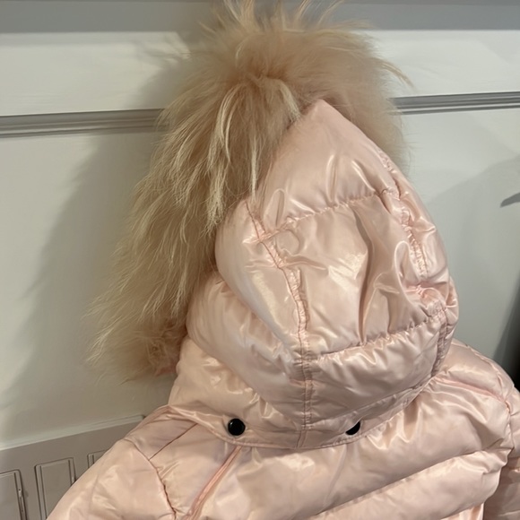 SAM. New York baby winter jacket in pink with real fur trimmed hood - Picture 4 of 4